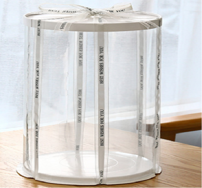 Transparent cake box multi-size baking 6/ 8 /12 inch round cake box