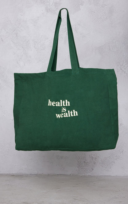 White Slogan Oversized Tote Bag