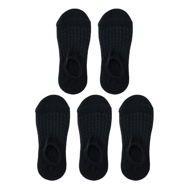 5 paar Frauen Unsichtbare Boot Socken Sommer Mujer Silikon Non-slip Chaussette Ankle Niedrigen Weiblichen Baumwolle Zeigen Atmungsaktive Calcetines 