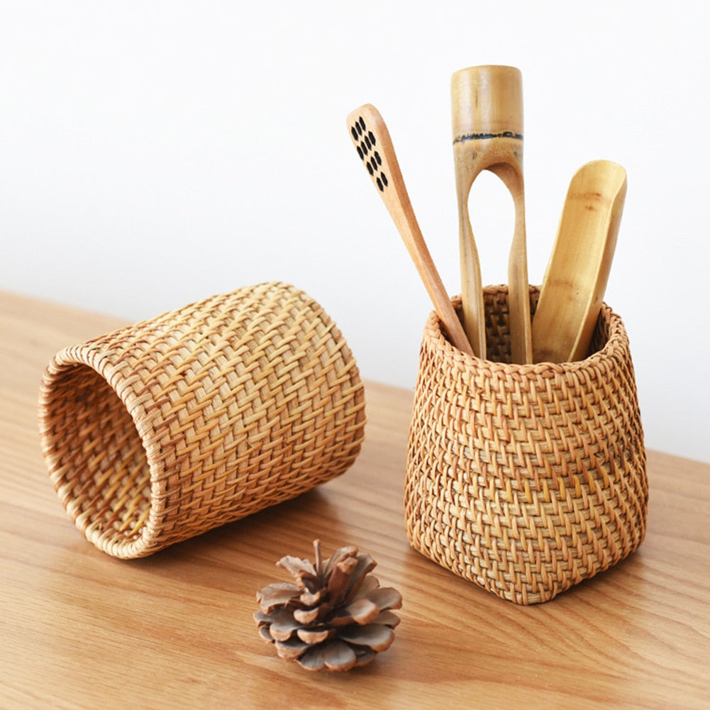 Home Storage Baskets Organizer -rattan by hand-weaving, eco-friendly