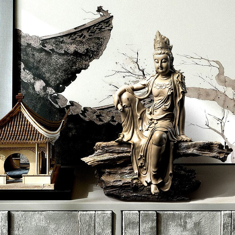 Chinese Zen  Guanyin Buddha Statue