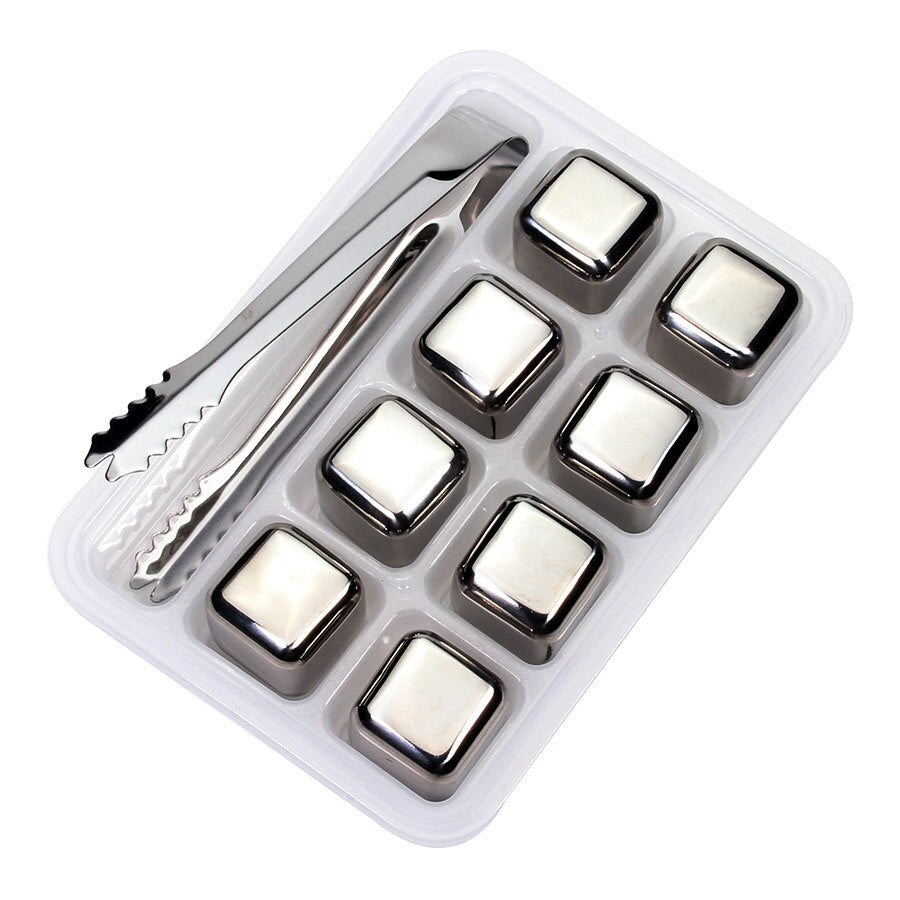 Stainless Steel Ice Cube, Reusable Chilling Stones for drinks and beverages