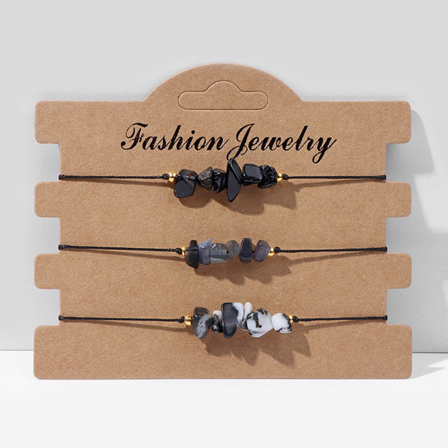 Natural Stone Bracelet set of 3