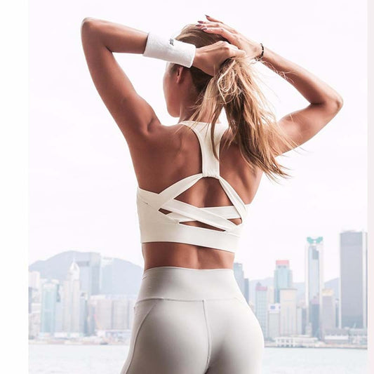 Women Strap Push Up Sports Bra