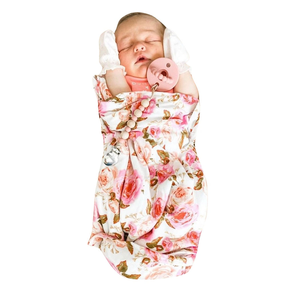 Newborn Swaddle Blanket & matching headband set