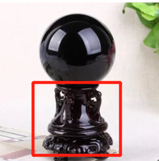 Eine natürliche Obsidian-Stein-Kristallkugel, Heimdekoration, Kugel, Wahrsager, kreisförmige Kristalle, Hochzeitsfotografie-Zubehör