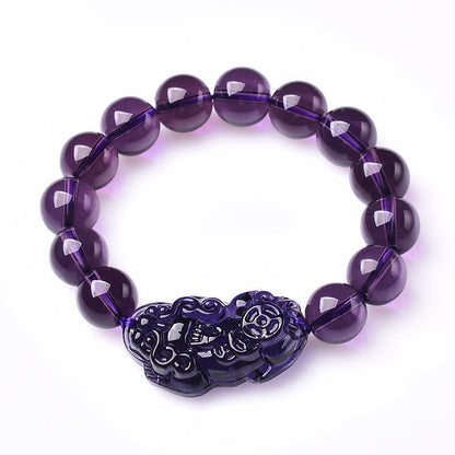 Armband aus Naturstein-Amethyst-Perlen