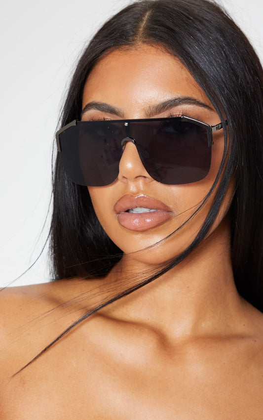 Black Oversized Tinted Sunglasses