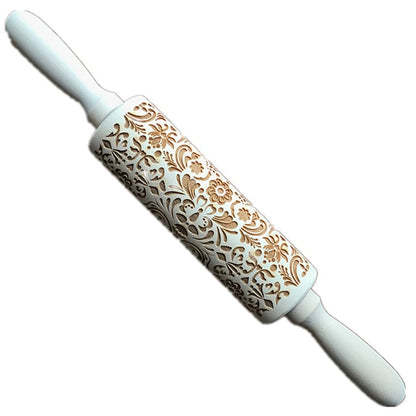 Wooden Embossing Rolling Pin