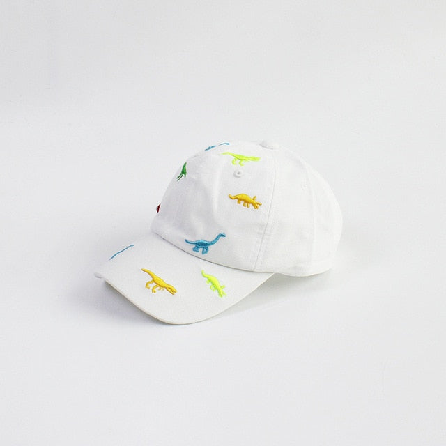 Solid Letter Kids Baseball Cap Dinosaur Embroidery Children Girls Boys Sun Hat Spring Summer Outdoor Adjustable Visor Baby Cap