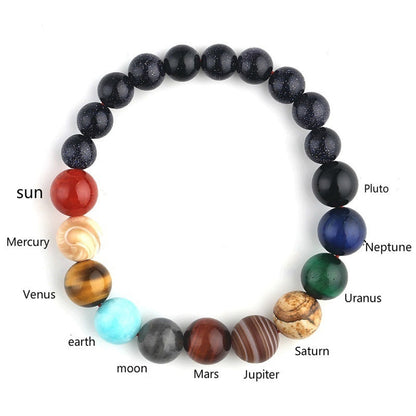 Lovers Eight Planets Natursteinarmband