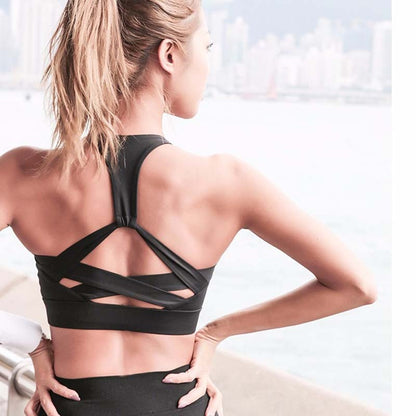 Women Strap Push Up Sports Bra