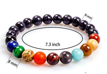 Lovers Eight Planets Natural Stone Bracelet