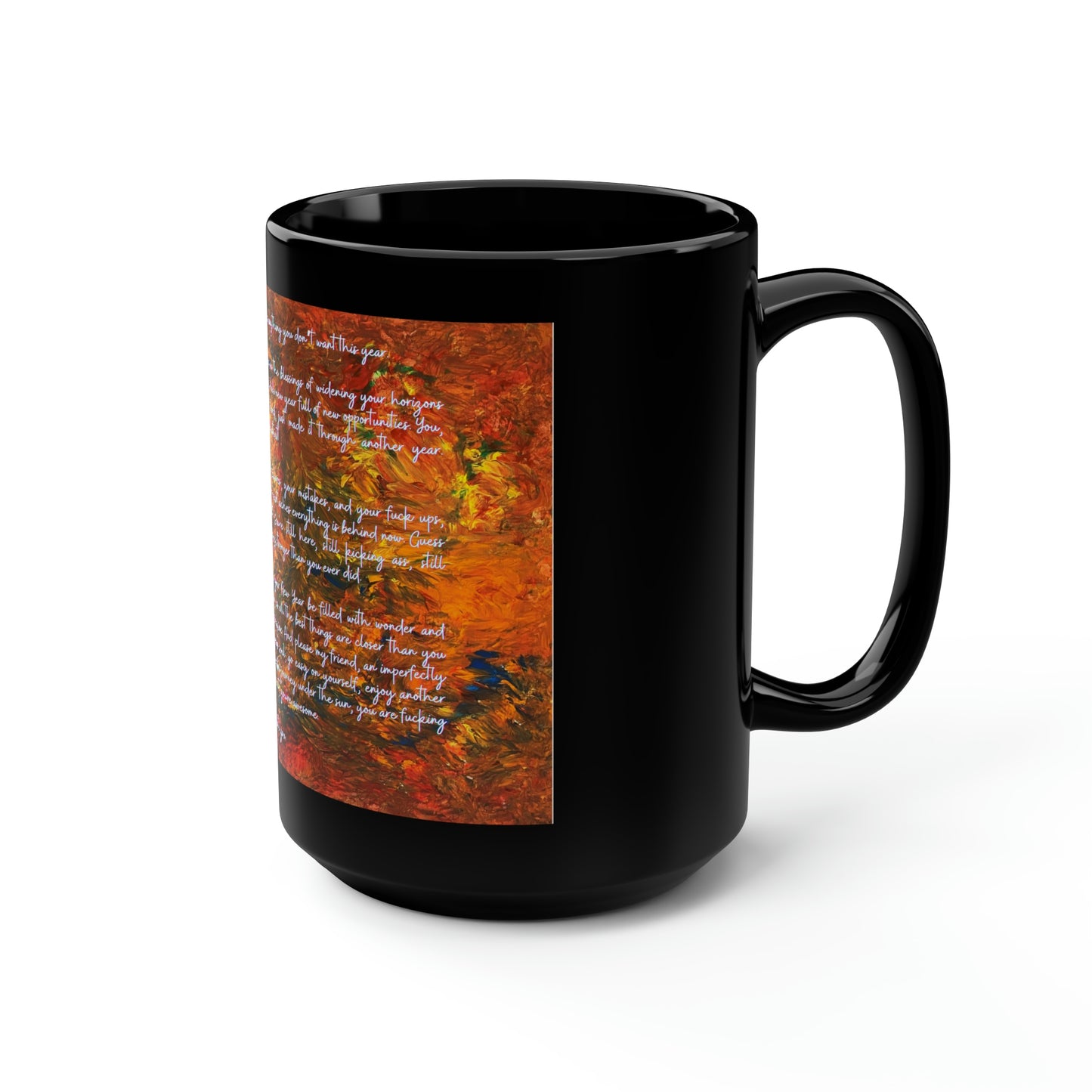 Black Mug, 15oz Customized Products