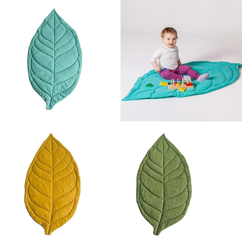 Leaf Shape Soft Crawling Play Mat for Newborn ,Kids and Children Room