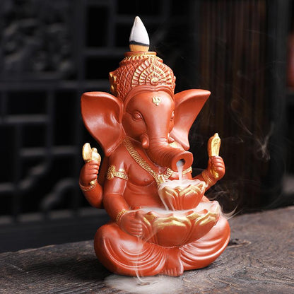 Ganesha Backflow Incense Burner Elephant God