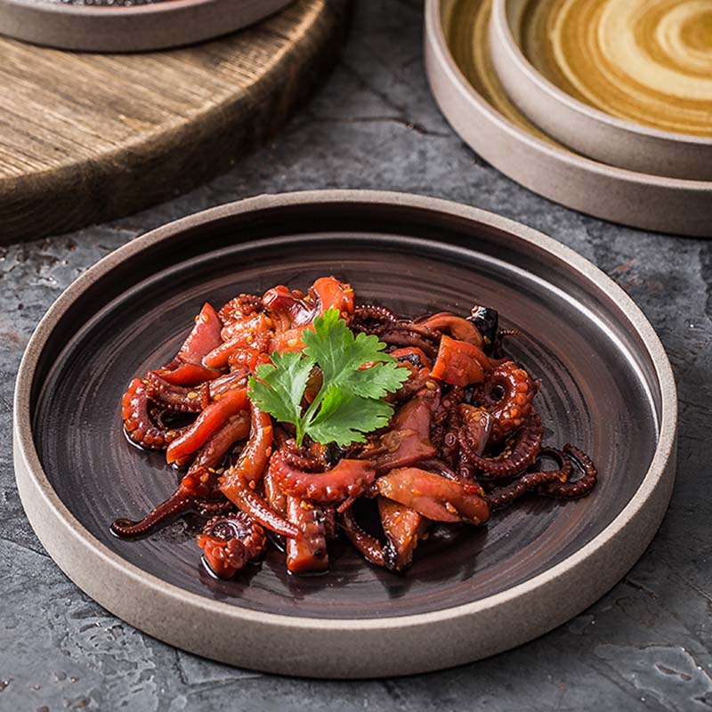 Korean European Japanese-style steak plate, dessert plate