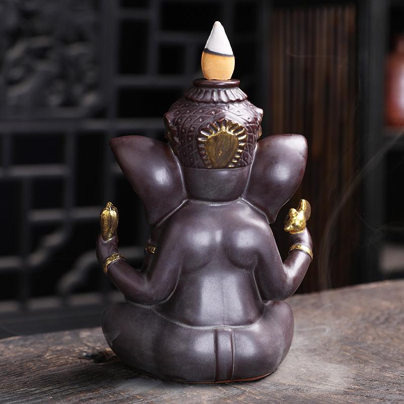 Ganesha Backflow Incense Burner Elephant God