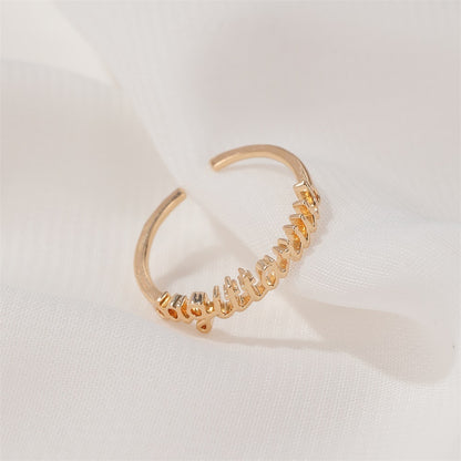 Thin Open Gold Zodiac Rings