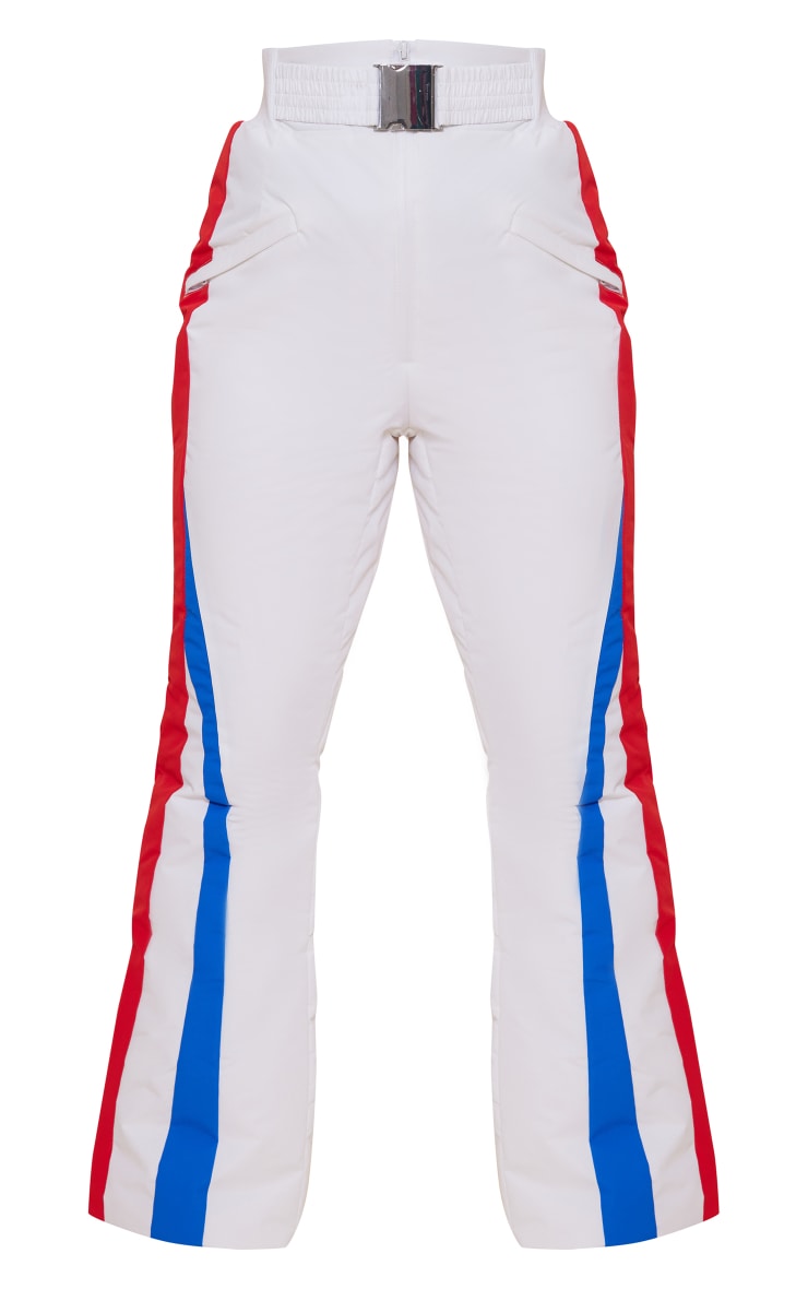 SKI White and Red Fit And Flare Trousers