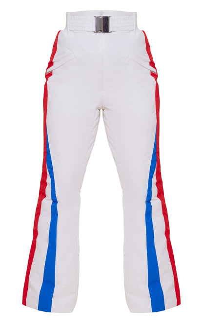 SKI White and Red Fit And Flare Trousers