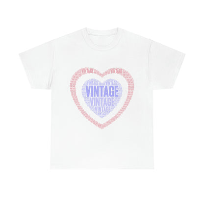 Vintage Heart -Unisex Heavy Cotton Tee