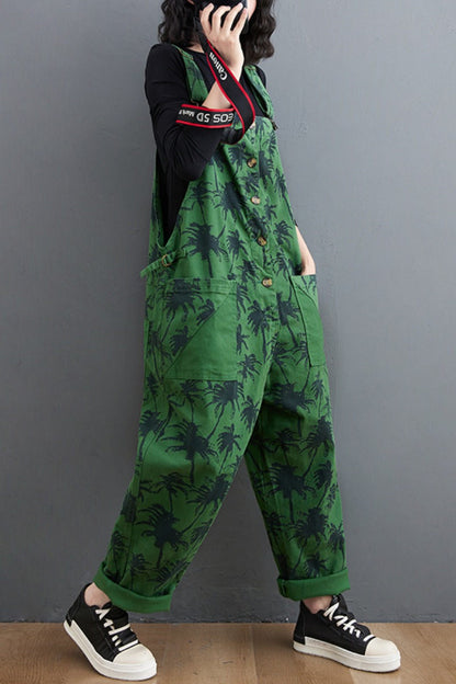 Straight Green Jumpsuit