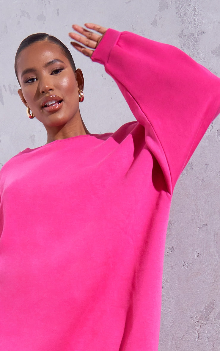 RENEW Pink Oversized Fit Sweat Jumper Dress