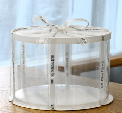 Transparent cake box multi-size baking 6/ 8 /12 inch round cake box