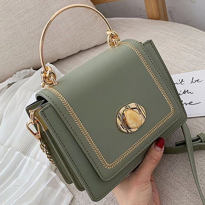 Solid Color Leather Mini Crossbody Bags