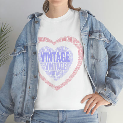 Vintage Heart -Unisex Heavy Cotton Tee