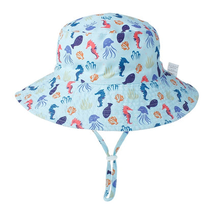 Summer Baby Sun Hat Baby Sun Hat for Girls and Boys  Outdoor Neck Ear Cover Anti UV Kids Beach Caps Bucket Cap 0-8 Years