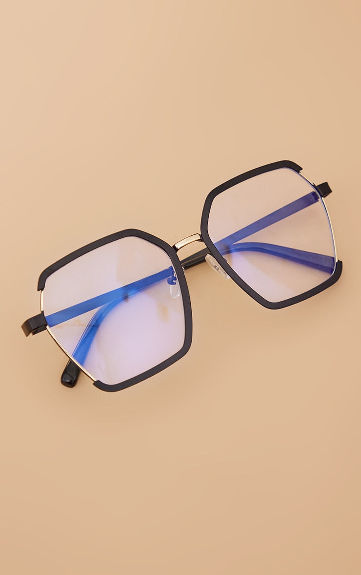 Black Out Frame Oversized Blue Light Readers