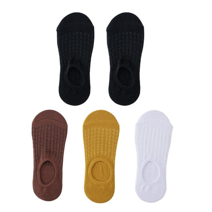 5 paar Frauen Unsichtbare Boot Socken Sommer Mujer Silikon Non-slip Chaussette Ankle Niedrigen Weiblichen Baumwolle Zeigen Atmungsaktive Calcetines 