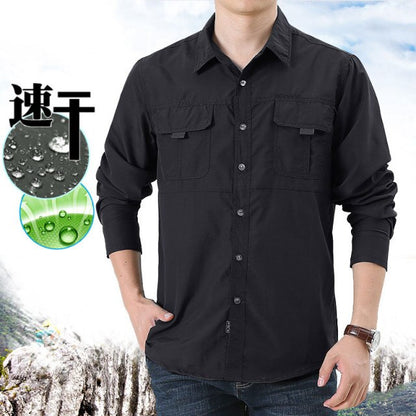 Men's Summer Shirt -  Black, Grey, Green, Khaki