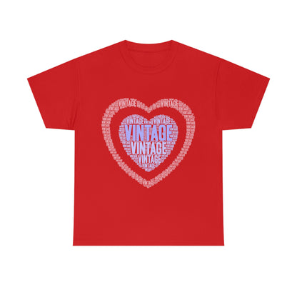 Vintage Heart -Unisex Heavy Cotton Tee