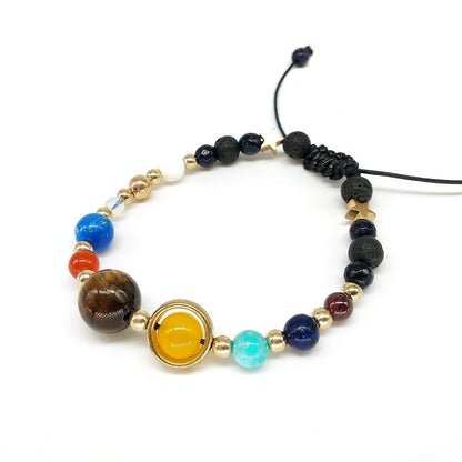 9 Planets Natural Stone Bracelet