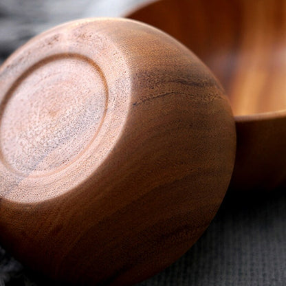 3 size unpainted acacia wooden bowl