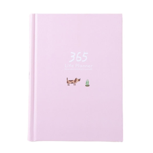 365 Planner Agenda Notebook Colorful Inner Page Illustration Yearly Daily Plan Journal Diary Book Record Life Stationery Gifts