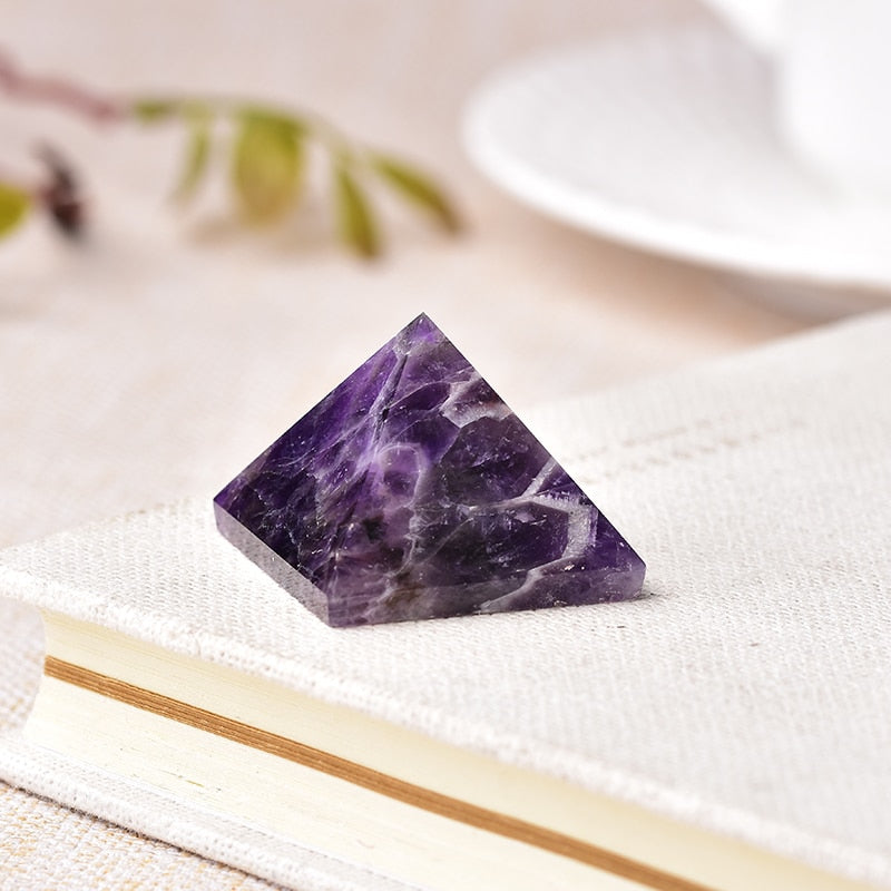 Natural Crystal Pyramid Healing Stone