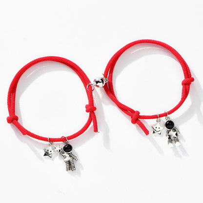 2Pcs/set Couple Bracelet Magnetic Attraction Charm Bracelet