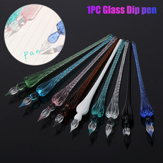 1Pcs Vintage Glass Dip Pen