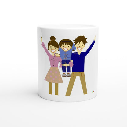 White 11oz Ceramic Mug- Family