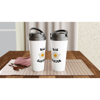 Sisters- White 15oz Stainless Steel Travel Mug