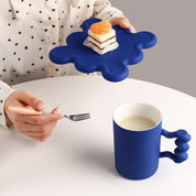 Classy blue saucer and cup set