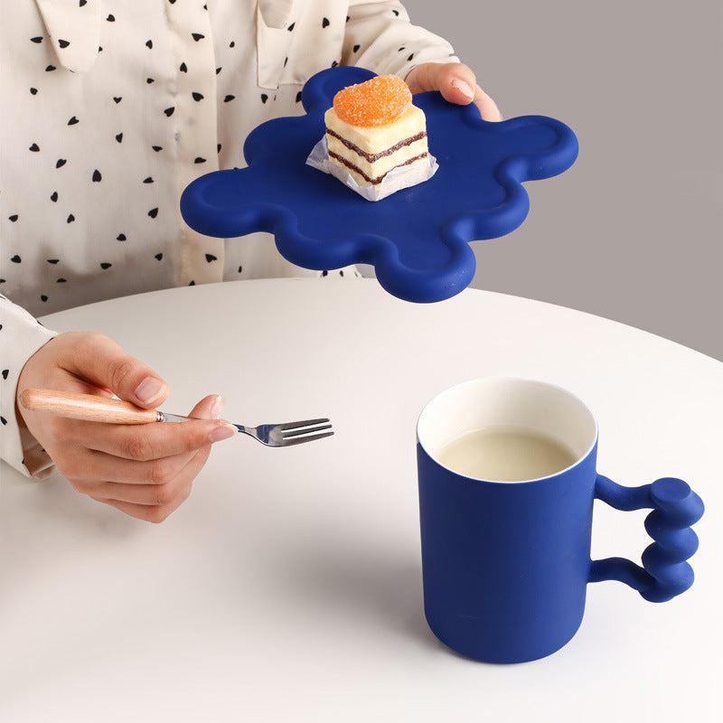 Classy blue saucer and cup set