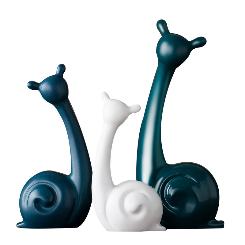 Matte Glaze Snail Family