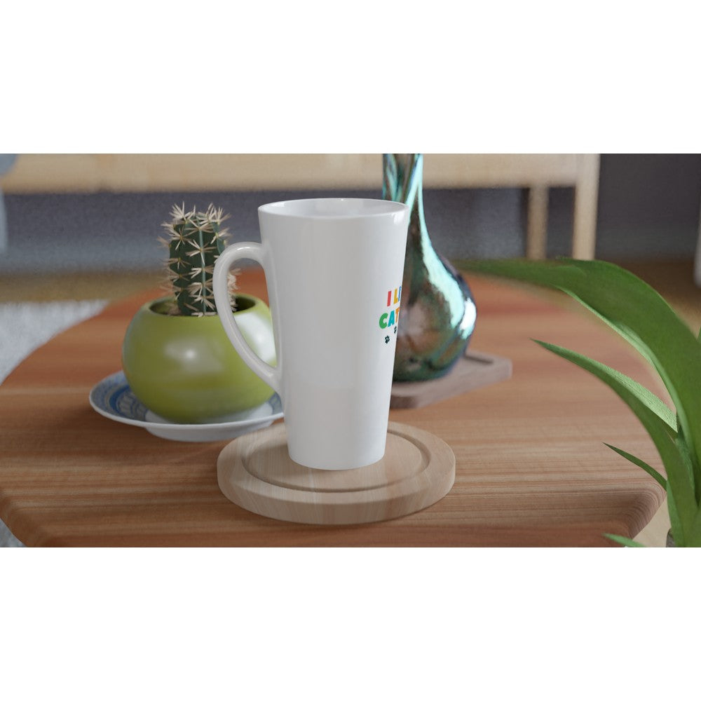 Katzenliebe - Weiße Latte 17oz Keramiktasse