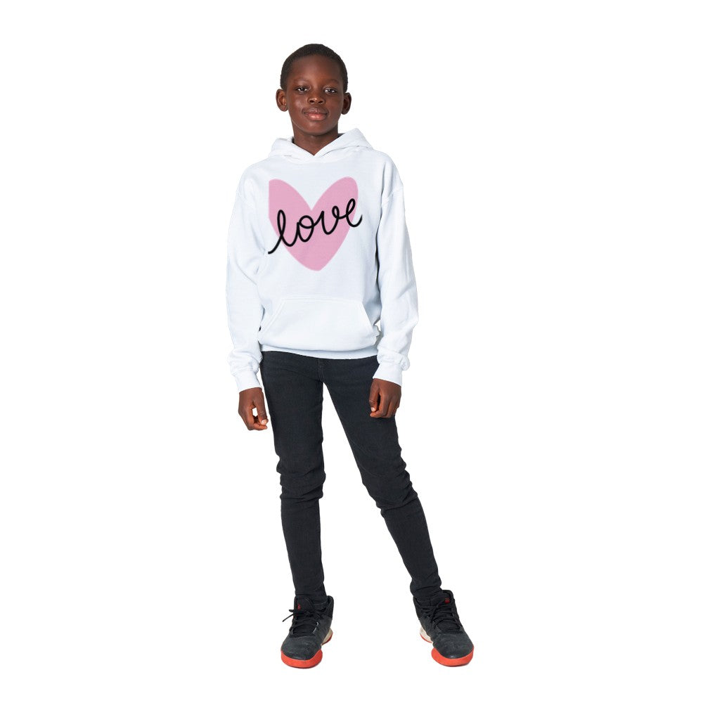 Classic Kids Pullover Hoodie- Love